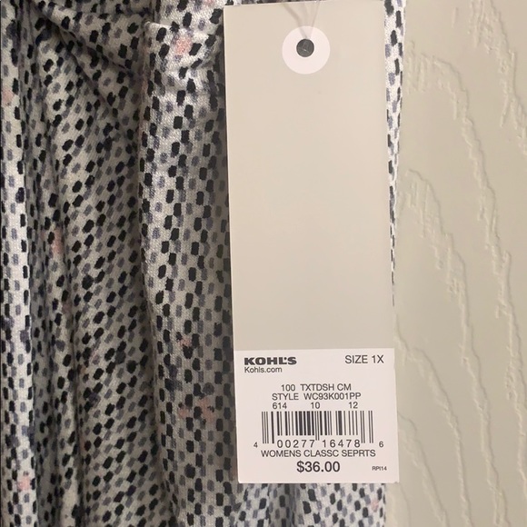 Croft & Barrow Knot Front Top Women’s Plus Size 1X - Picture 4 of 8